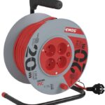 EMOS PVC prodlužovací kabel na bubnu – 4 zásuvky, 20m, 1mm2